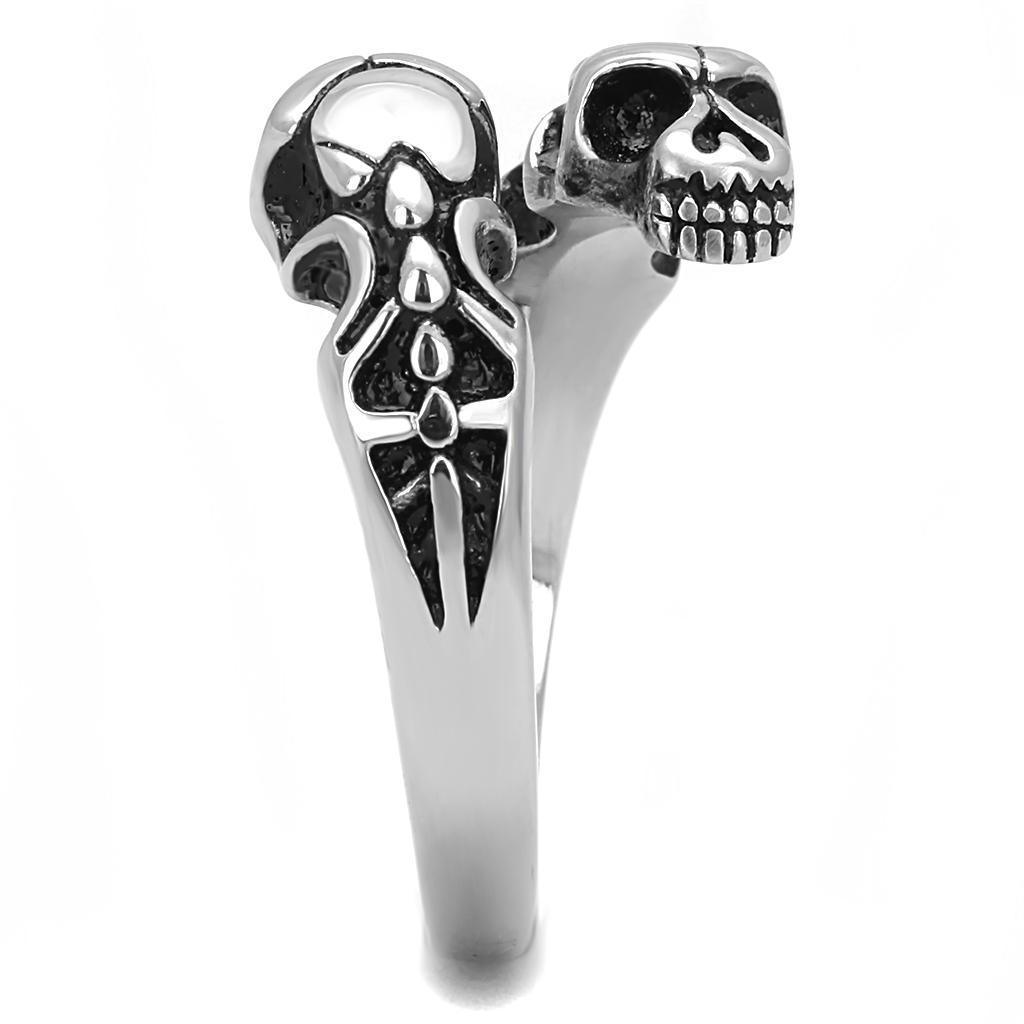 Anillo Color Plata Para Hombres de Acero Inoxidable Esqueletos de Serpientes - Jewelry Store by Erik Rayo