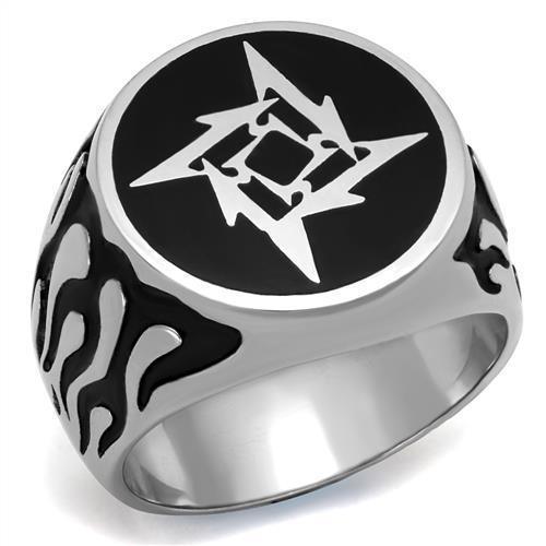 Anillo Color Plata Para Hombres de Acero Inoxidable Estrella Ninja - Jewelry Store by Erik Rayo