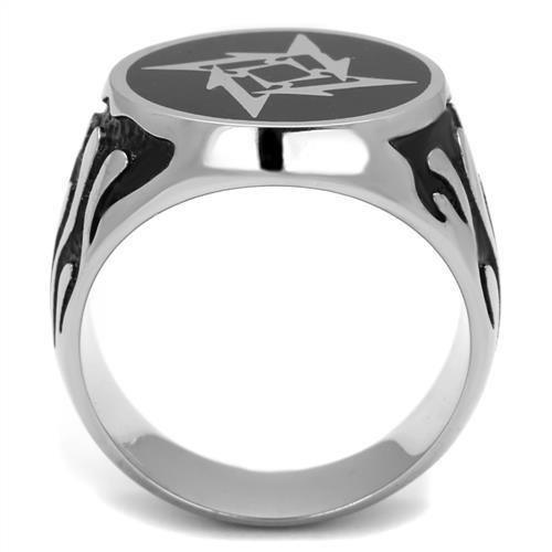 Anillo Color Plata Para Hombres de Acero Inoxidable Estrella Ninja - Jewelry Store by Erik Rayo