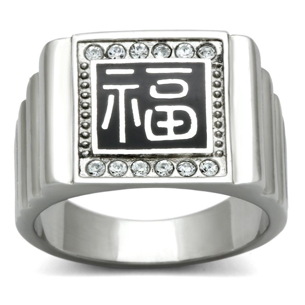 Anillo Color Plata Para Hombres de Acero Inoxidable Extrangero - Jewelry Store by Erik Rayo