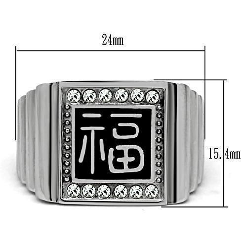 Anillo Color Plata Para Hombres de Acero Inoxidable Extrangero - Jewelry Store by Erik Rayo