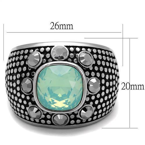 Anillo Color Plata Para Hombres de Acero Inoxidable Fireopal - Jewelry Store by Erik Rayo