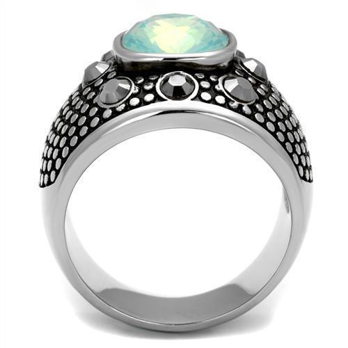 Anillo Color Plata Para Hombres de Acero Inoxidable Fireopal - Jewelry Store by Erik Rayo