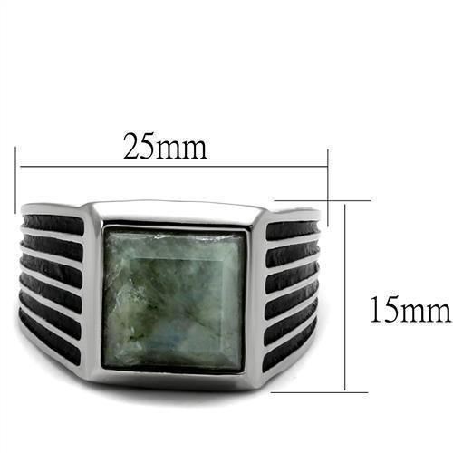 Anillo Color Plata Para Hombres de Acero Inoxidable Gris Cielo - Jewelry Store by Erik Rayo