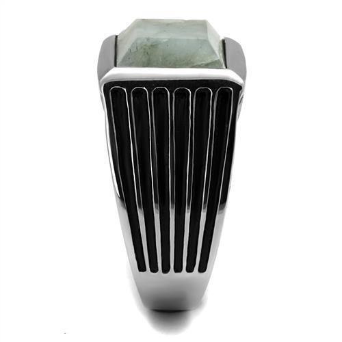 Anillo Color Plata Para Hombres de Acero Inoxidable Gris Cielo - Jewelry Store by Erik Rayo