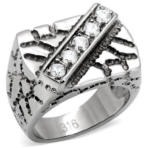 Anillo Color Plata Para Hombres de Acero Inoxidable Hecho a Mano - Jewelry Store by Erik Rayo