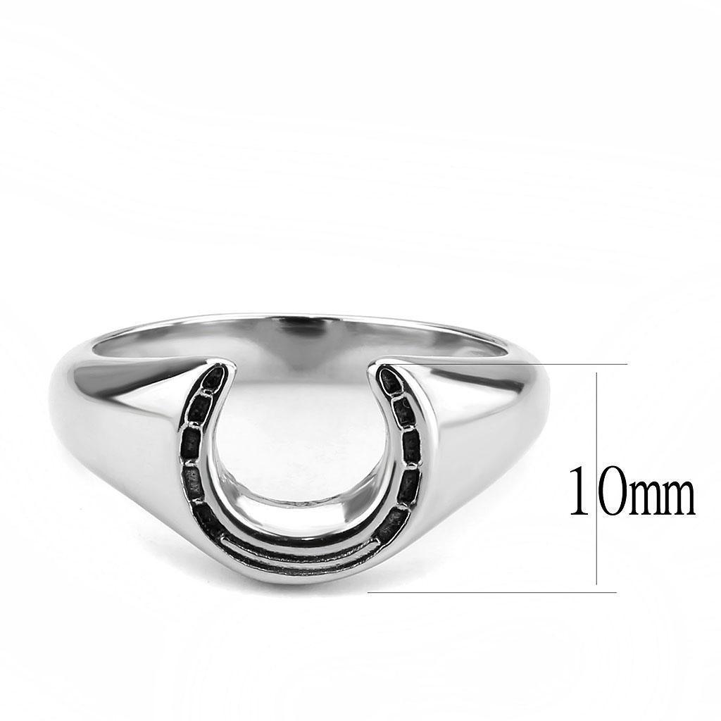 Anillo Color Plata Para Hombres de Acero Inoxidable Herradura Delgada - Jewelry Store by Erik Rayo