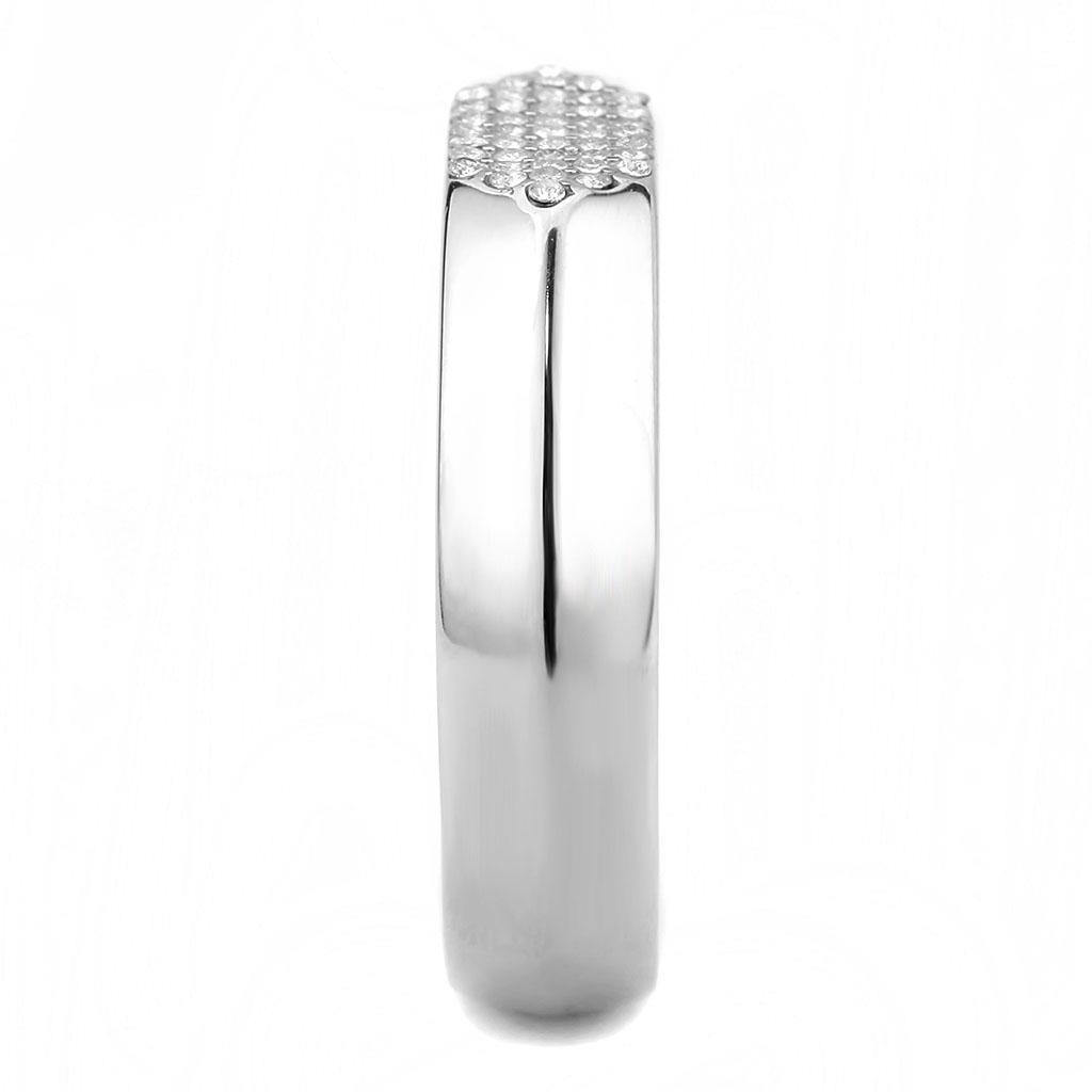 Anillo Color Plata Para Hombres de Acero Inoxidable Hexagono Alargado - Jewelry Store by Erik Rayo