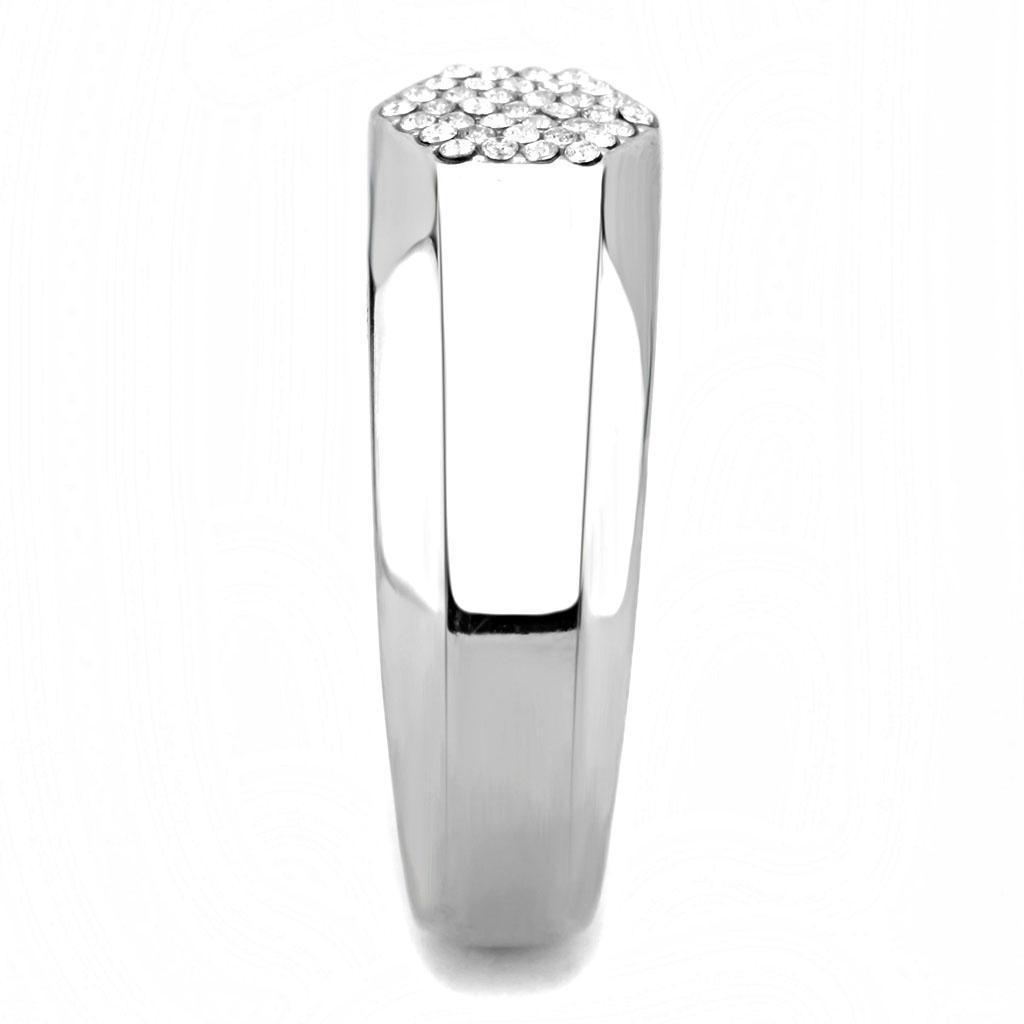 Anillo Color Plata Para Hombres de Acero Inoxidable Hexagono en Diamantes - Jewelry Store by Erik Rayo
