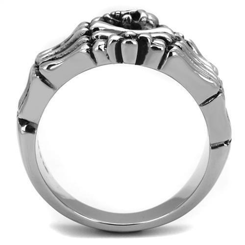 Anillo Color Plata Para Hombres de Acero Inoxidable Huesos y Calaveras - Jewelry Store by Erik Rayo