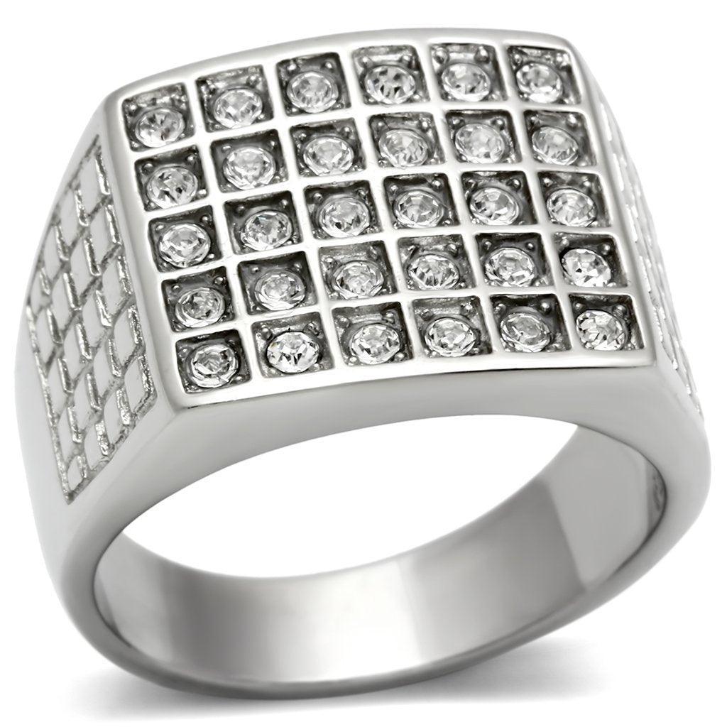 Anillo Color Plata Para Hombres de Acero Inoxidable Iluminante - Jewelry Store by Erik Rayo