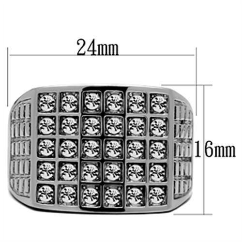 Anillo Color Plata Para Hombres de Acero Inoxidable Iluminante - Jewelry Store by Erik Rayo