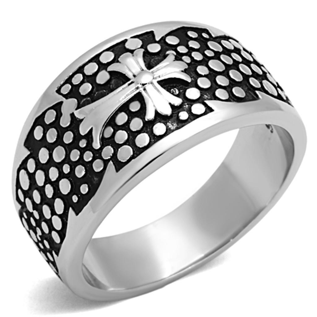 Anillo Color Plata Para Hombres de Acero Inoxidable La Cruz Arriva - Jewelry Store by Erik Rayo