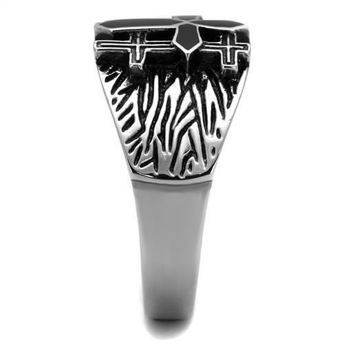 Anillo Color Plata Para Hombres de Acero Inoxidable Las Cinco Cruzes - Jewelry Store by Erik Rayo