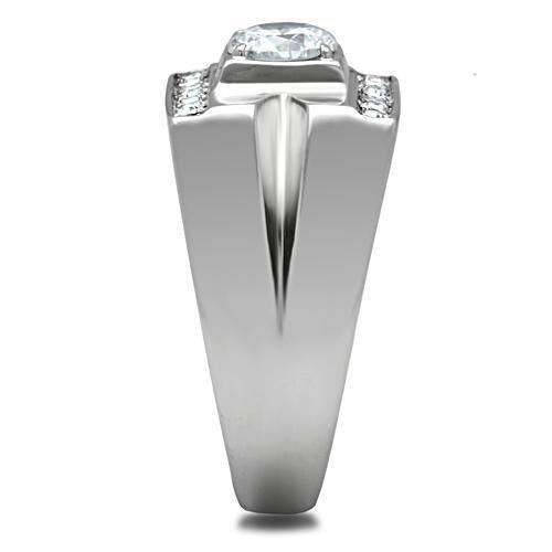 Anillo Color Plata Para Hombres de Acero Inoxidable Linear - Jewelry Store by Erik Rayo