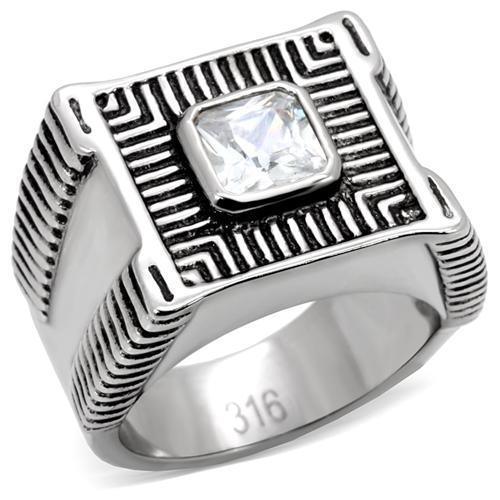 Anillo Color Plata Para Hombres de Acero Inoxidable Llamativo - Jewelry Store by Erik Rayo