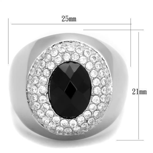 Anillo Color Plata Para Hombres de Acero Inoxidable Lujoso en Zafiro - Jewelry Store by Erik Rayo