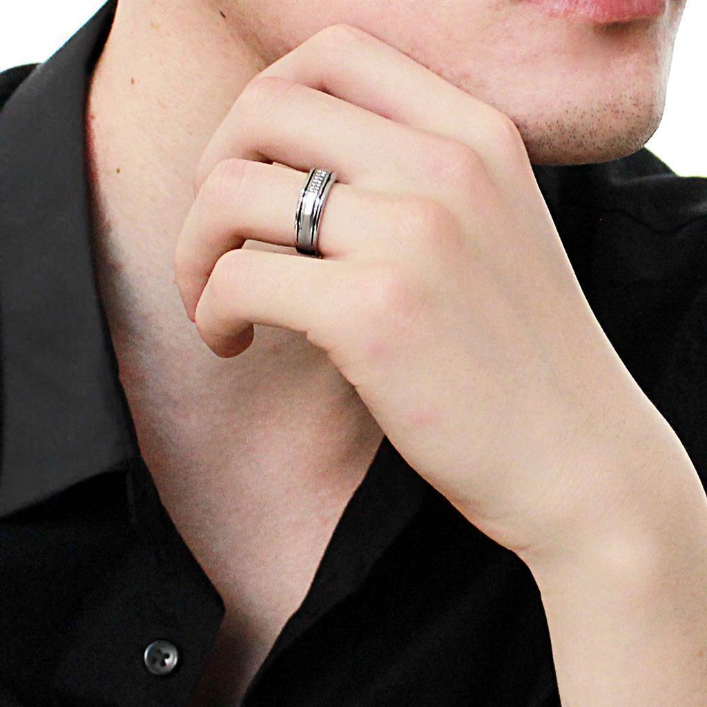 Anillo Color Plata Para Hombres de Acero Inoxidable Marca Italia - Jewelry Store by Erik Rayo