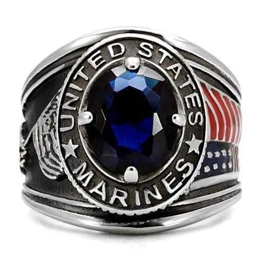 Anillo Color Plata Para Hombres de Acero Inoxidable Marines Military - Jewelry Store by Erik Rayo