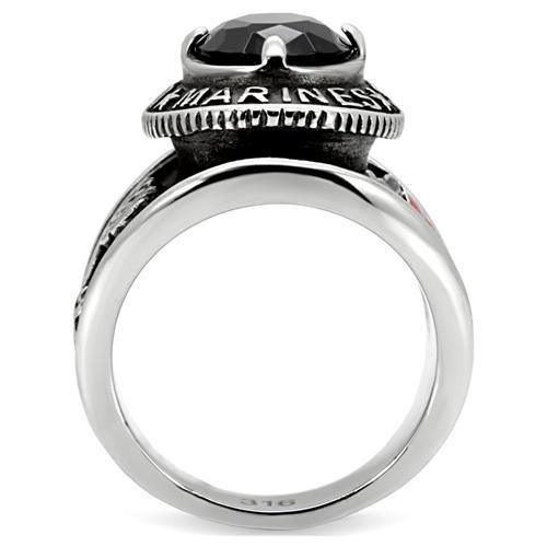 Anillo Color Plata Para Hombres de Acero Inoxidable Marines Military - Jewelry Store by Erik Rayo