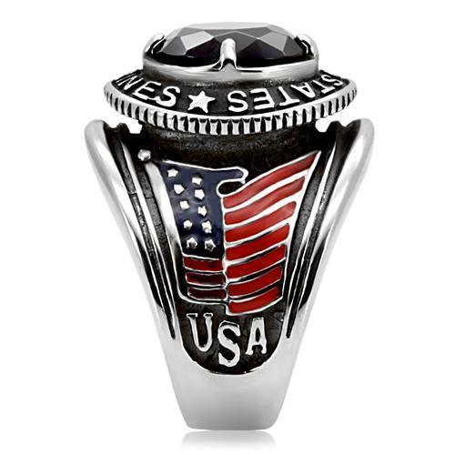 Anillo Color Plata Para Hombres de Acero Inoxidable Marines Military - Jewelry Store by Erik Rayo