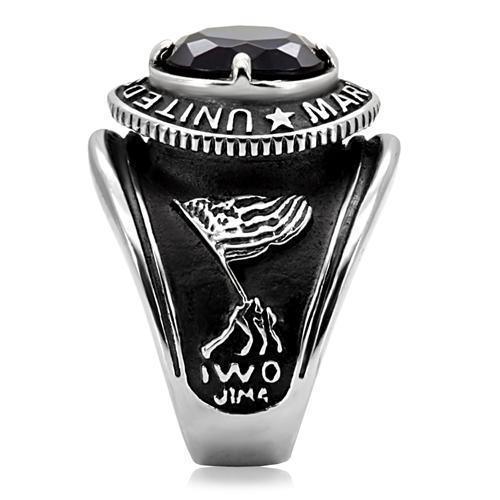 Anillo Color Plata Para Hombres de Acero Inoxidable Marines Military - Jewelry Store by Erik Rayo