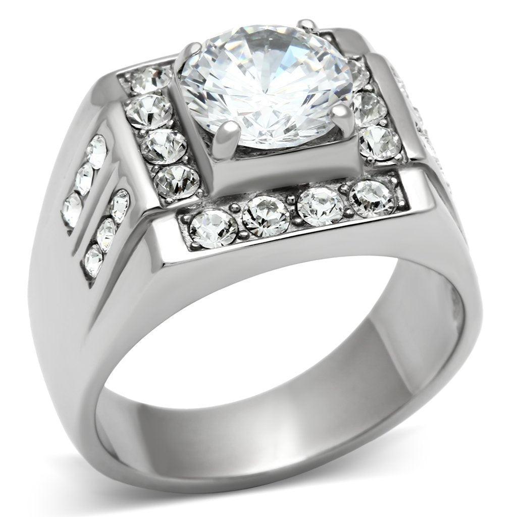 Anillo Color Plata Para Hombres de Acero Inoxidable Masculino Sencillo - Jewelry Store by Erik Rayo