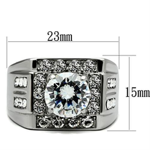 Anillo Color Plata Para Hombres de Acero Inoxidable Masculino Sencillo - Jewelry Store by Erik Rayo