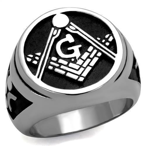 Anillo Color Plata Para Hombres de Acero Inoxidable Masonico Elegante - Jewelry Store by Erik Rayo