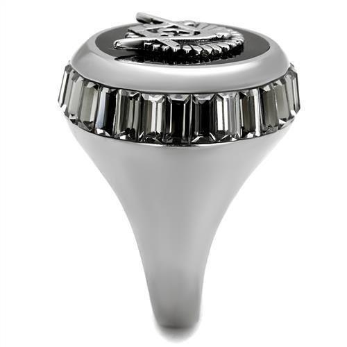 Anillo Color Plata Para Hombres de Acero Inoxidable Masonico Estilo Redondo en Plataforma - Jewelry Store by Erik Rayo