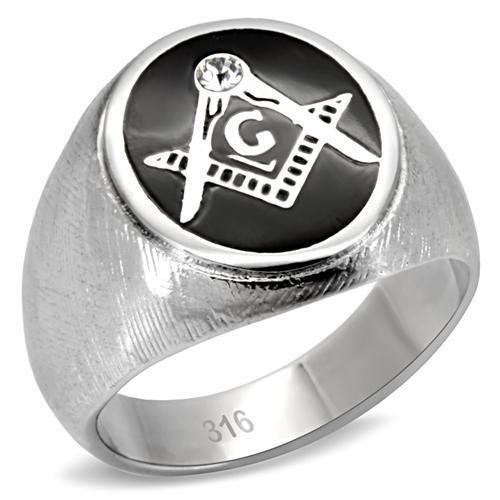 Anillo Color Plata Para Hombres de Acero Inoxidable Masonico Para Menique - Jewelry Store by Erik Rayo