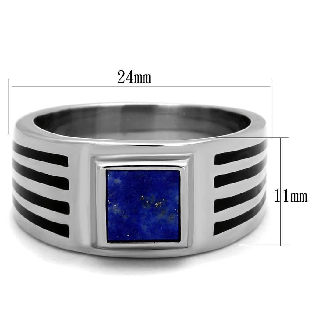 Anillo Color Plata Para Hombres de Acero Inoxidable Matera - Jewelry Store by Erik Rayo