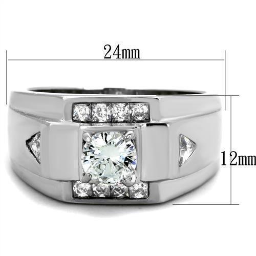 Anillo Color Plata Para Hombres de Acero Inoxidable Melfi - Jewelry Store by Erik Rayo