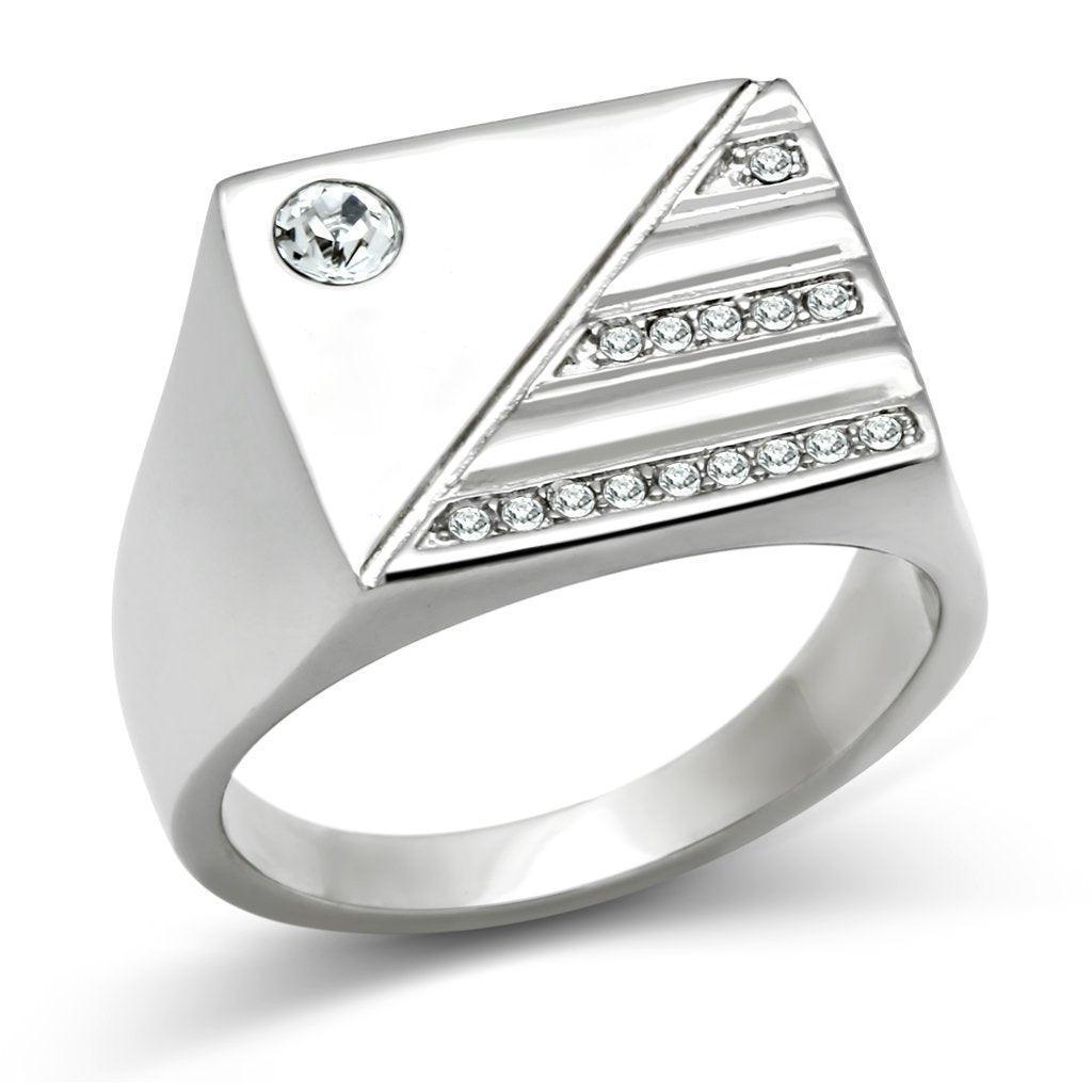 Anillo Color Plata Para Hombres de Acero Inoxidable Mitad - Jewelry Store by Erik Rayo