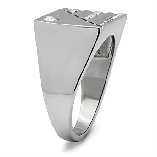Anillo Color Plata Para Hombres de Acero Inoxidable Mitad - Jewelry Store by Erik Rayo