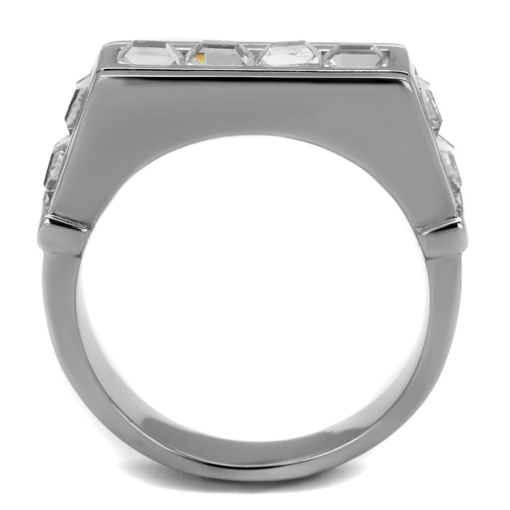 Anillo Color Plata Para Hombres de Acero Inoxidable Ocho Crtes Princesa - Jewelry Store by Erik Rayo