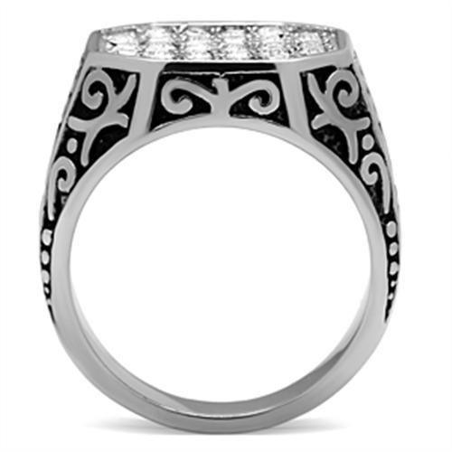 Anillo Color Plata Para Hombres de Acero Inoxidable Octagono Iluminante - Jewelry Store by Erik Rayo