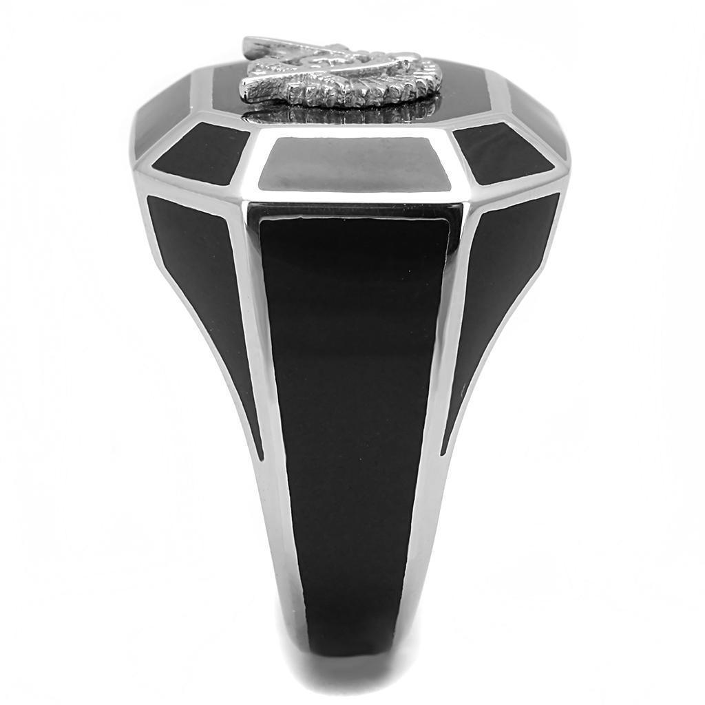 Anillo Color Plata Para Hombres de Acero Inoxidable Octagono Masonico - Jewelry Store by Erik Rayo