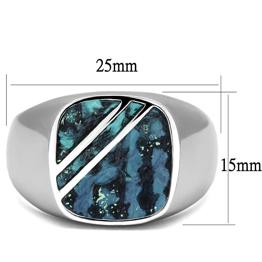 Anillo Color Plata Para Hombres de Acero Inoxidable Olas de Oceano - Jewelry Store by Erik Rayo