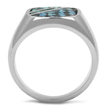 Load image into Gallery viewer, Anillo Color Plata Para Hombres de Acero Inoxidable Olas de Oceano - Jewelry Store by Erik Rayo
