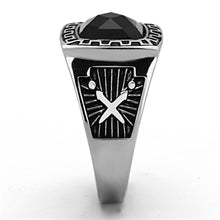 Load image into Gallery viewer, Anillo Color Plata Para Hombres y Ninos de Acero Inoxidable Onyx Azteca - Jewelry Store by Erik Rayo
