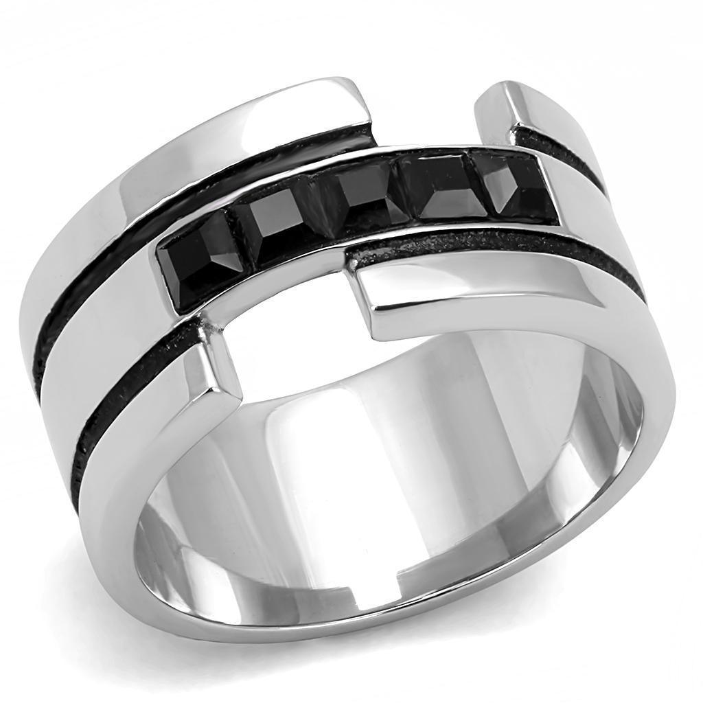 Anillo Color Plata Para Hombres de Acero Inoxidable Onyx Descontinuado - Jewelry Store by Erik Rayo