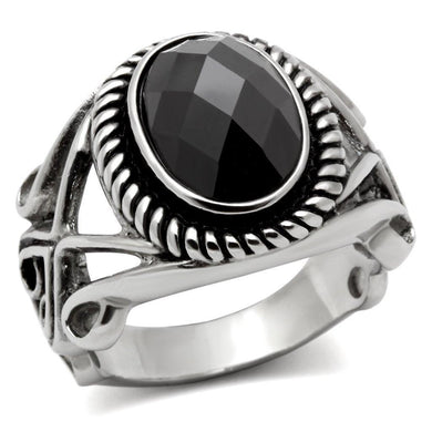 Anillo Color Plata Para Hombres y Ninos de Acero Inoxidable Onyx Diseno Futurista - Jewelry Store by Erik Rayo