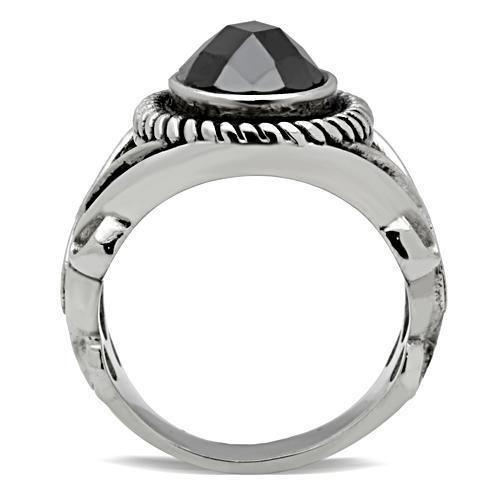 Anillo Color Plata Para Hombres de Acero Inoxidable Onyx Diseno Futurista - Jewelry Store by Erik Rayo