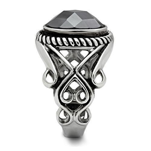 Anillo Color Plata Para Hombres de Acero Inoxidable Onyx Diseno Futurista - Jewelry Store by Erik Rayo