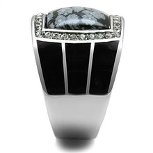 Load image into Gallery viewer, Anillo Color Plata Para Hombres y Ninos de Acero Inoxidable Onyx en Cielo Azul - Jewelry Store by Erik Rayo
