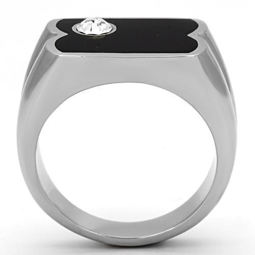 Anillo Color Plata Para Hombres de Acero Inoxidable Onyx Futurista - Jewelry Store by Erik Rayo