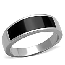 Load image into Gallery viewer, Anillo Color Plata Para Hombres y Ninos de Acero Inoxidable Onyx Moderno - Jewelry Store by Erik Rayo
