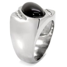 Load image into Gallery viewer, Anillo Color Plata Para Hombres y Ninos de Acero Inoxidable Onyx Ovalado - Jewelry Store by Erik Rayo
