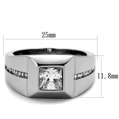 Anillo Color Plata Para Hombres de Acero Inoxidable Ortona - Jewelry Store by Erik Rayo
